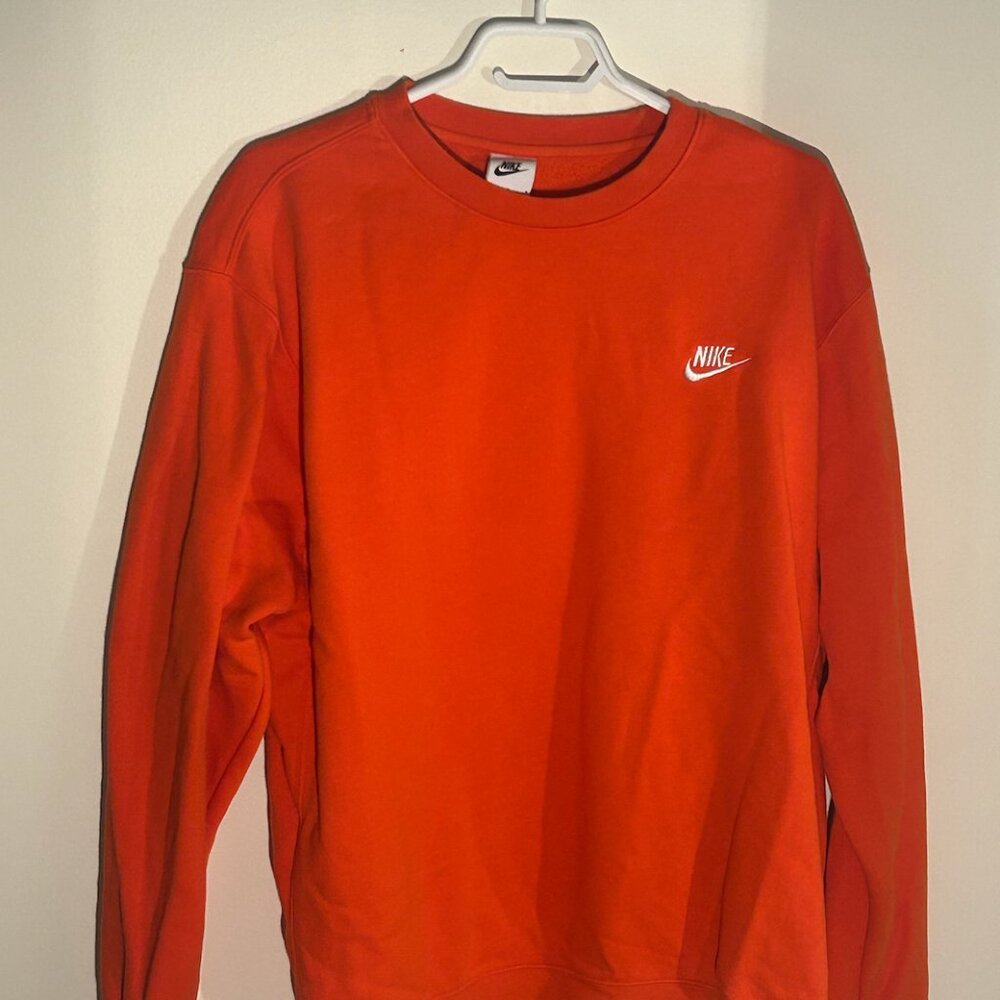 Nike orange sweater crewneck